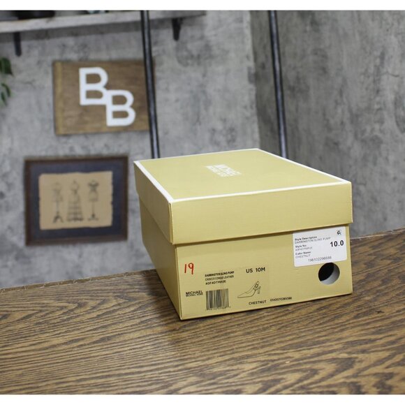 Michael Michael Kors Crocodile Print Darrington Sling Pumps Chestnut Brown 10M - Picture 6 of 11